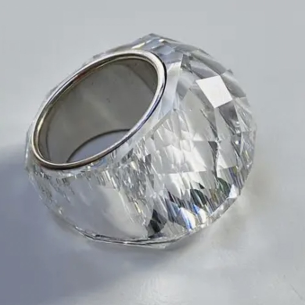 Swarovski Nirvana Crystal Silver Statement Ring - image 7